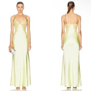 NWT Self-Portrait × Christopher Kane Lace Satin Crystal Embellished Maxi Dress 6